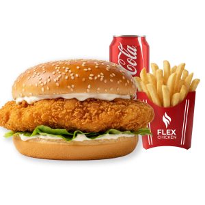 Flex Chicken fillet burger meal